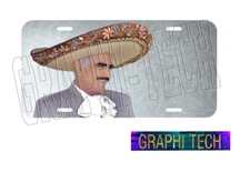 VICENTE FERNANDEZ SIGO SIENDO EL REY PLACA DE ALUMINIO IMPRESA PARA VEICULO *