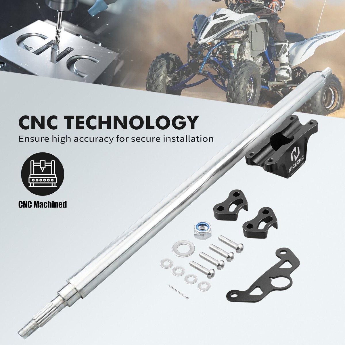 22MM Handlebar Steering Stem Shaft Kit For Yamaha Raptor 700 22MM Handlebar Steering Stem Shaft Kit For Yamaha Raptor 700