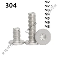 304 Stainless Steel Torx Socket Utrathin Flat Head Screws M2 M2.5 M3 M4 M5 M6 M8