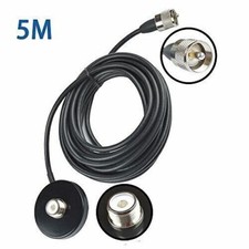 SO239 Mount Magnetic base Car Mobile RADIO antenna 5M Cable with PL259 Plug