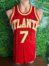 1982-83 Atlanta Hawks Basketball #7 Horace Wyatt Jersey Medalist-Sand-Knit 40+2