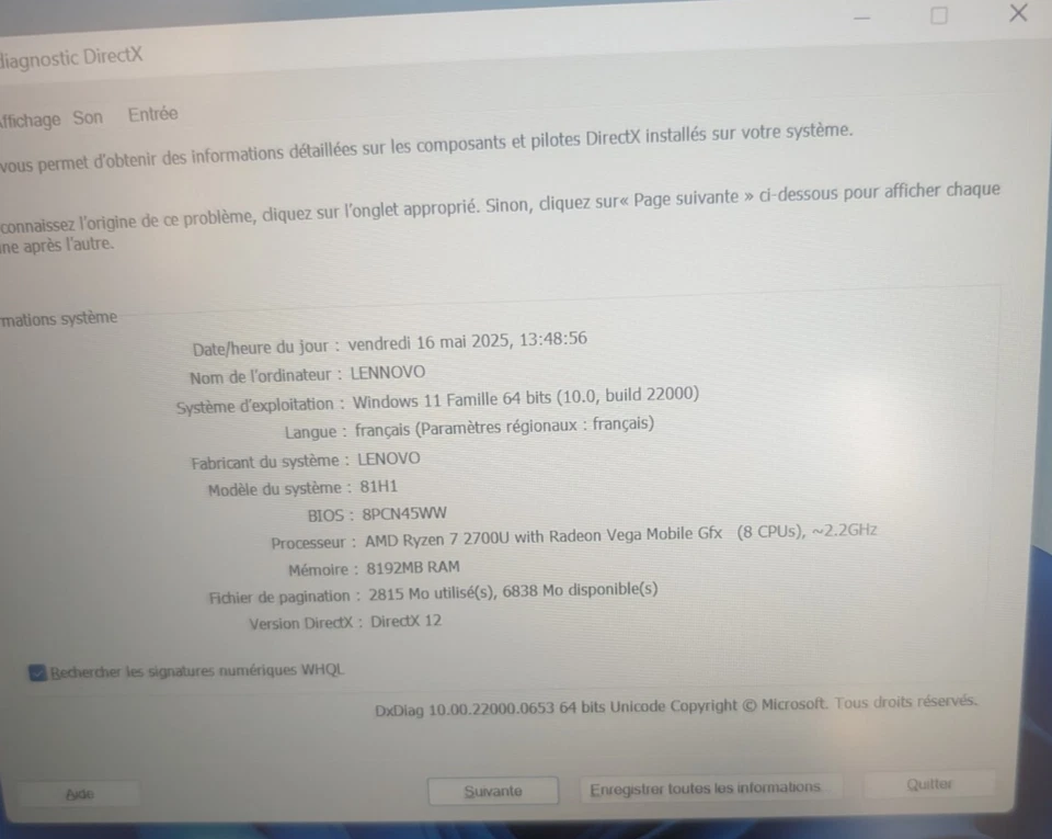 Lenovo ideapad 530s AMD ryzen 7 2700u 8 go ram 256 go ssd En bon état - Photo 4/4
