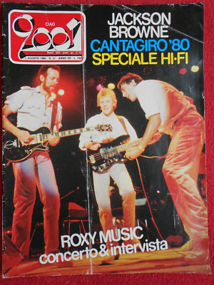 rivista CIAO 2001 31/1980 Jackson Browne Roxy Music Eddy Grant A. Camerini No*cd