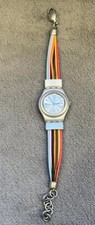 Reloj pulsera Swiss Quartz 2003 para dama Swatch Irony aluminio V8 tono plateado funciona