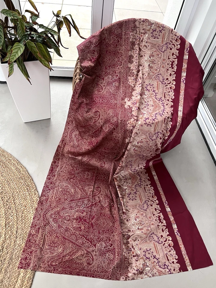 Bassetti Stoff Michelle R1 Rot 250x110 SATIN Tischdecke Vorhang Kissen Läufer