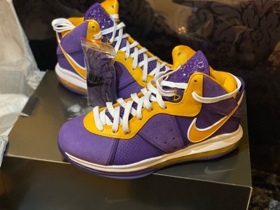 Nike Lebron 8 VIII Size 10 Lakers Court Purple Yellow University Gold DC8380 500 | eBay
