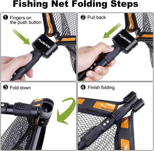 Rubber Coated Floating Fishing Net - Compact & Lightweight for Easy Catch & R... - Picture 7 of 10