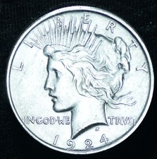 1924 Peace Dollar BU Gem - 25462