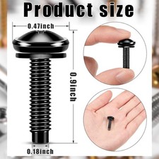 50 Set 10/32 Rack Screws with Nylon Washers Black Stainless Steel Rack Mount ...