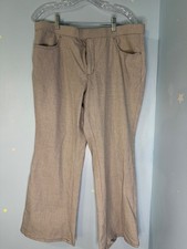 H by Halston Women’s Pants 16P Petite  gray micro Check Bootcut Dress Trousers