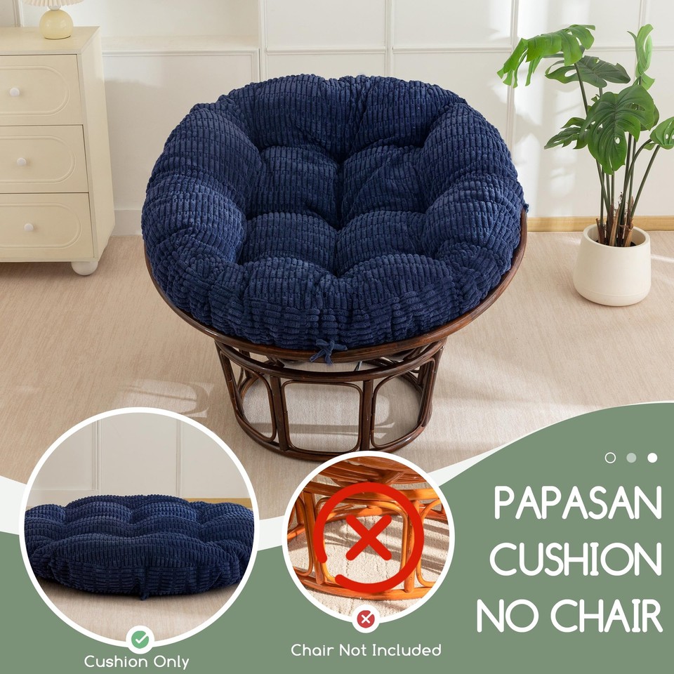 Papasan Chair Cushion with Thick Corduroy Cover (Without Chair ...