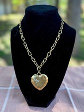 Handmade Antique Gold Heart Necklace