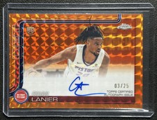 CHAZ LANIER 2025-26 TOPPS CHROME ROOKIE AUTO GEOMETRIC ORANGE REFRACTOR RC 03/25