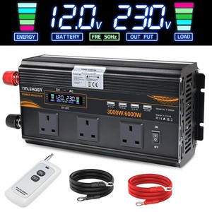Yinleader Wechselrichter 3000W /6000W DC 12V auf AC 240V Spannungswandler