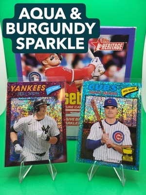 2026 Topps Heritage Aqua & Burgundy Sparkle Pick your Player Complete your Set!