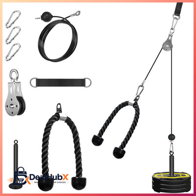 Kabelzug Latzug Fitnessgerät Riemenscheibe für LAT Pull Down Bizeps Curl Gym