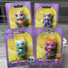Disney Junior Super Kitties - Ginny, Buddy, Sparks, Bitsy- Set Of 4 Mini Figures