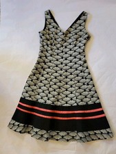 NINE WEST Dress 👗 Black White Red Party sz 2 Holiday