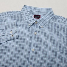 Untuckit Shirt Mens 3XL Blue Plaid Martolla Button Down Long Sleeve Casual 40889