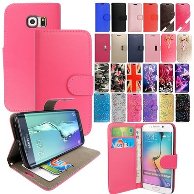 Hülle für Samsung S9 S8 Plus S7 S6 Edge S4 S3 Leder Wallet Flip Handy Cover