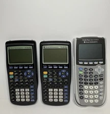Texas Instruments 1 TI-84 Silver Edition 2 TI-83 Plus Calculators w/Cover