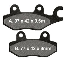 PAIR OF PADS EBC R FA165/2R 732.12.01 CAGIVA 600 Canyon 1996-1997