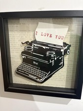 Olunda shadowbox wall art from Ikea Vintage Typewriter, i love you thumbnail