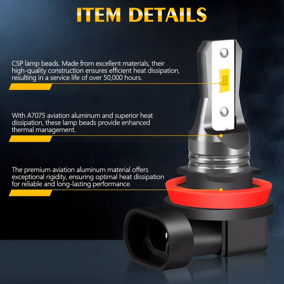 Kit de bombillas de haz alto bajo LED H11 para Nissan Altima Combo 2007-2018 Foto 4 de 4