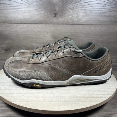Merrell Trail Glove 5 Brown Leather Sneaker Foot Shape Low Shoe Mens Size 13