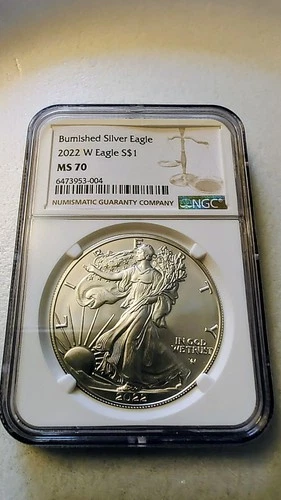 2022 W American Eagle NGC MS70 Burnished Eagle, Total Mintage 220,180 Scarce
