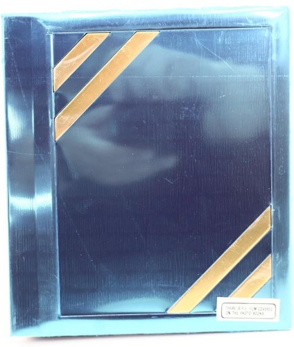 Vintage Brass and Silver 4x5 Metal Cover Photo Album (Holds 80 Photos) NEW - Picture 2 of 4