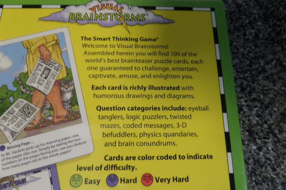 New Sealed Visual Brain Storms The Smart Thinking Game Puzzle Home School Travel - Image 4 of 4