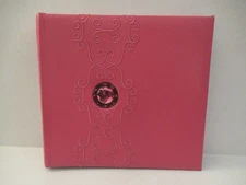 Pink Photo Album with Jewel (Faux Leather) (Fits 4 x 6 Photos)