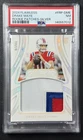 DRAKE MAYE PSA 7 2024 PANINI FLAWLESS ROOKIE 3-COLOR PATCH JERSEY RC 18/25 PATS