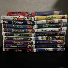 Disney Vhs Lot Of 20 Masterpiece Collection, Home Videos, Pixar Assorted