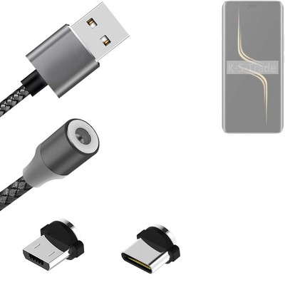 Magnet-Lade-Kabel für Honor Magic6 Ultimate mit USB-Typ C und Micro-USB-Anschlu