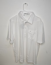 Criquet Men's Performance Players Polo Shirt - Bright White L Large