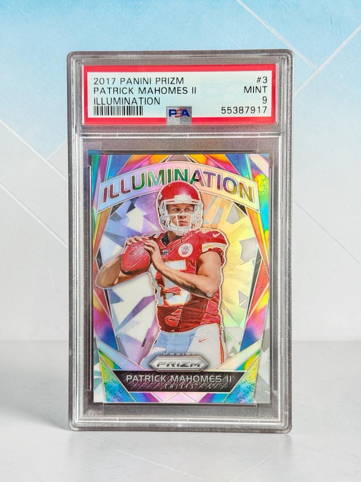 2017 PANINI PRIZM ILLUMINATION #3 PATRICK MAHOMES II ROOKIE RC PSA 9 view 1