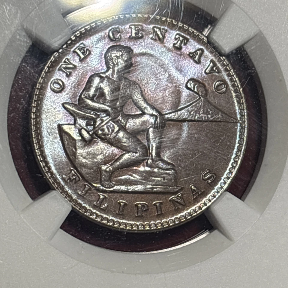 1939-M NGC MS 64 Bn  Philippines 1 Centavo  P.Q. Mint Free Shipping - Image 4 of 4
