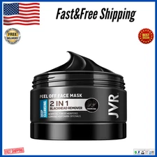 JVR Peel off Face Mask, Blackhead Remover Mask for Men , Charcoal Peel off Black