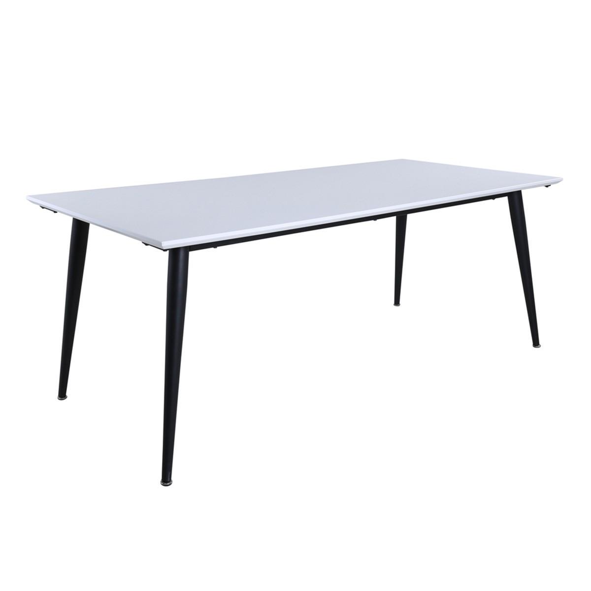 Table extensible Jimmy blanc 195-285cm en bois laqué au design minimaliste épuré