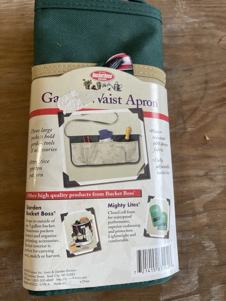 Vintage 1998 Original BUCKET BOSS Garden Waist Apron Duckwear Canvas Fiskars - Image 3 of 4