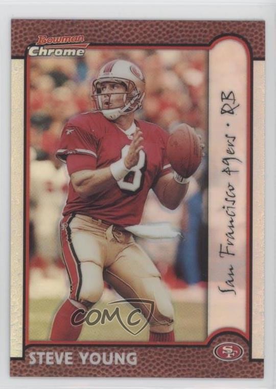 1999 Bowman Chrome Refractor Steve Young #130 HOF 4ud