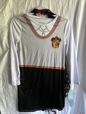 Harry Potter Hermione Griffindor Girls Costume Dress w/ Cape L 10/12 NWT