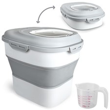 Cereal Rice Storage Containers, 20 to 50Lbs Collapsible Dry Food Dispenser Bi...