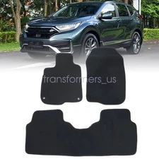 For 2017 2018 2019 2020 2021 2022 Honda CRV Front & Rear Floor Mats Carpet Black