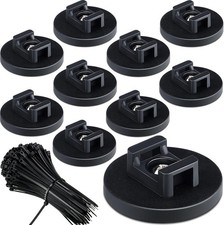 60 Pieces Magnetic Zip Tie Mount Multipurpose Cable Holder Magnets Magnetic