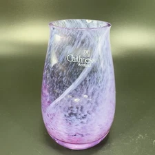 Caithness Scotland Art Glass Bud Vase Purple Lilac Glass Vase W Original Sticker