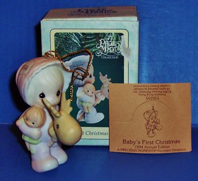 Precious Moments 1994 Baby's First Christmas Girl NIB | eBay
