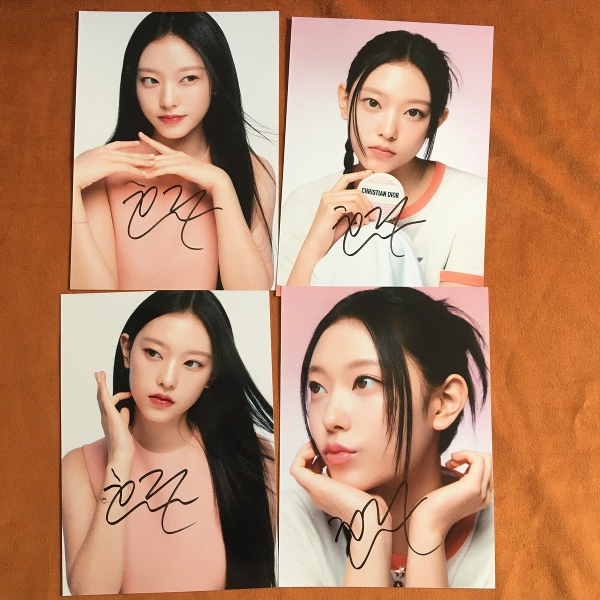 K-POP NewJeans ヘリン タレントカード サイン入り NEWJEANS HAERIN Autographed Signed Photo K-POP Collection 5*7